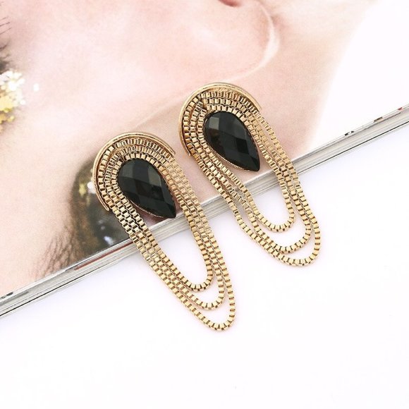 Big Earrings Women Stud Geometric Bohemian Hoop Drop Cute Trendy Jewelry - Picture 3 of 5